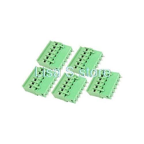 5 Pcs 5.08mm Pitch 6P Screw Terminal Block PCB Connector 15A