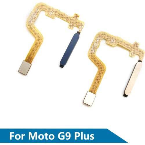 5PCS For Moto G9 Plus Home Button Fingerprint Touch ID Sensor Flex Cable Ribbon With Side Key Button