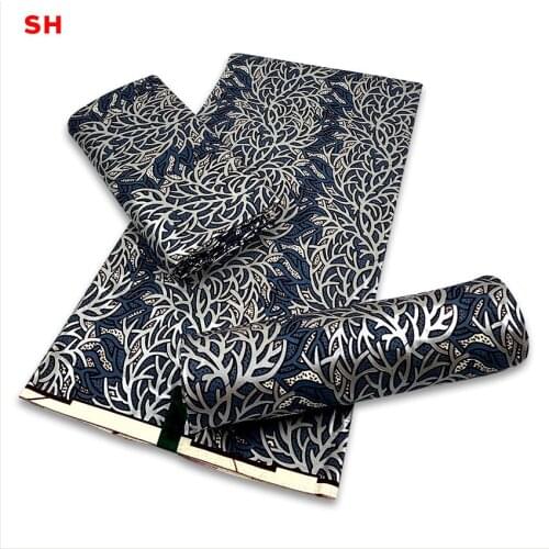 African Cotton Wax Print For Dress 2021 Ghana African Tissu Golden Wax Clothing 6 Yards H210802