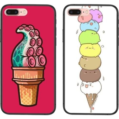 For Huawei Honor V40 10X Lite Case Honor 8x 9s 10 20 Lite 10i 20i 30 9A 8X Charming Summer Ice Cream Novelty Soft TPU Phone