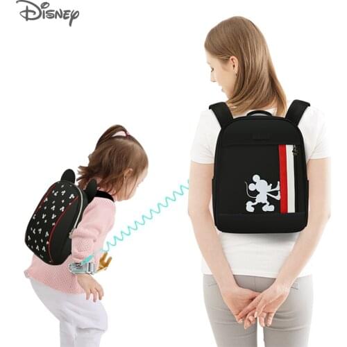 Disney Parent-child Combination Diaper Backpack USB Mummy Maternity Travel Nappy Bag Large Capacity Baby Nursing Stroller Bags