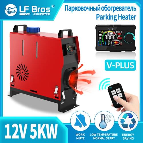 Diesels Heater 5KW 12V All in One Car Heater LCD knob switch remote control Auxiliary heater Plus For Car Truck Bus Boat RV