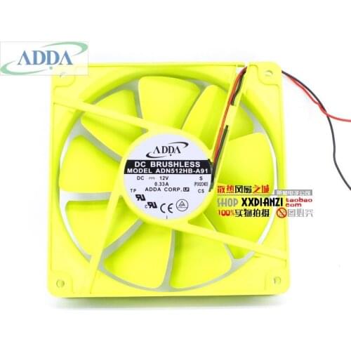 FOR ADDA 13525 ADN512HB-A91 135*135*25mm 13.5cm 135mm 12V dual ball bearing cooling fan colorful Wholesale