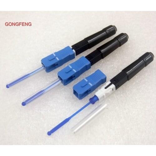 GONGFENG 100pcs NEW SC/UPC Hot Melt Type Fiber Optic Quick Connector Telecom FTTH Fast Connector Special Wholesale to Brazil
