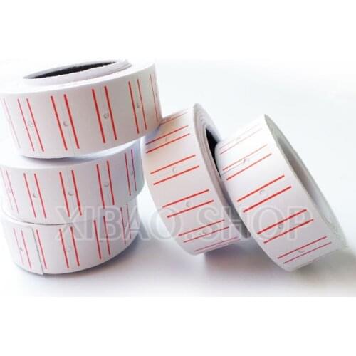 Hot 10 Rolls Self-adhesive MX-5500 Gun Labeller Price Labels Mark Sticker White , free shopping,drop shopping Wholesale
