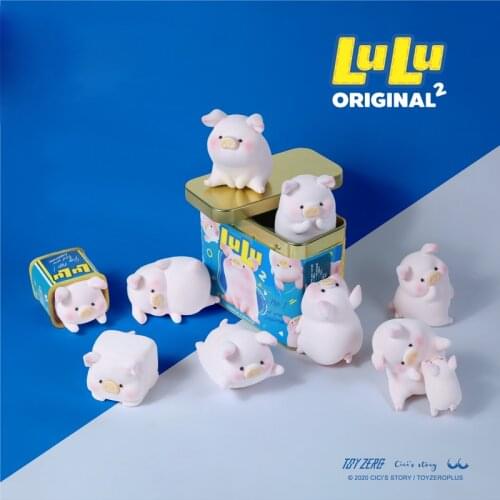 Kawaii Toy LULU Canned Pig Classic Series 2nd Generation Trendy Kid Doll Birthday Gift Decoration Kawaii Toy Blind Random Box