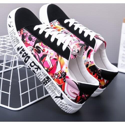 Women Fashion Rose Red Flat Shoes Unisex Outdoor Comfortable Casual Sneakers Printed Luxury Shoes Womens Designers Zapatos Mujer