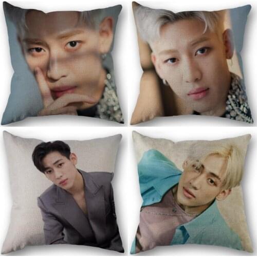 Nice GOT7 BamBam KPOP Pillowcase Cotton Linen Fabric Square Zipper Pillowcase New 45X45cm Wedding Decorative Pillow cover 0519