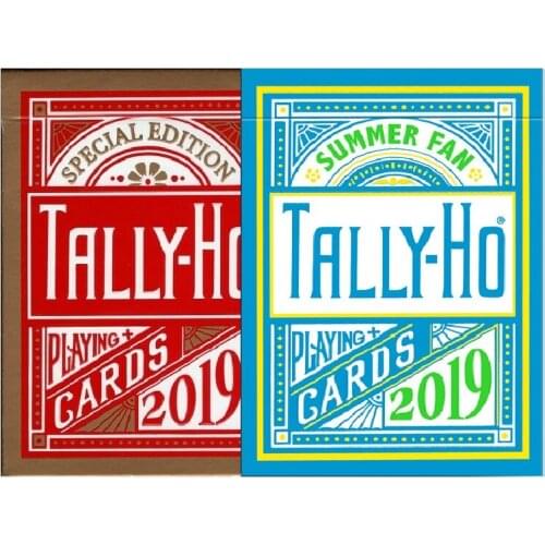 Tally-Ho Summer Fan Playing Cards Chinese New Year Circle Back Deck Bicycle Poker USPCC Magic Card Games Magic Tricks Props
