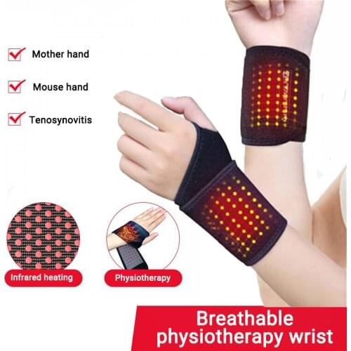 Magnetic Therapy Self-Heating Wrist Support Brace Wrap Heated Hand Warmer Compression Pain Relief Wristband Belt Drop Shipping