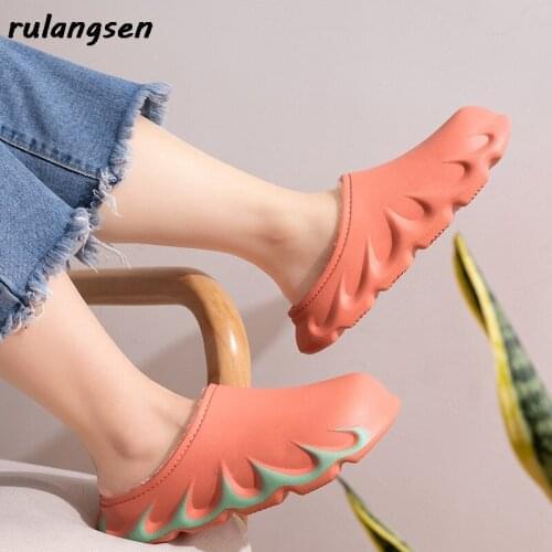 Korean Style Trendy Cotton Slippers Mens Winter Home Handsome Flame Warm Cotton Slippers Couple Plush Comfortable Skin-Friendly