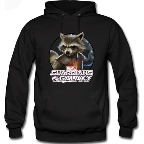 Men Women Hoodies Guardians Of The Galaxy Rocket Portrait Of A Legend Rocket Raccoon Hooded Sweatshirts Casual Pullover XS-2XL