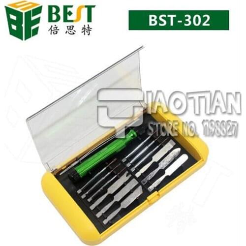 BEST-302 14 in 1 Repair Opening Tool Kit Set Screwdriver Scraper screwdriver disassembly tool crowbar for iphone tool set