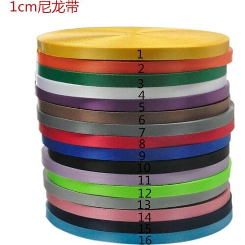 Wholesale 3/8" 1cm 50Meters Nylon Webbing Colorful Heavy and Strong Zakka Straps Bias Tape for Bags, Hand Made Accessories Belt