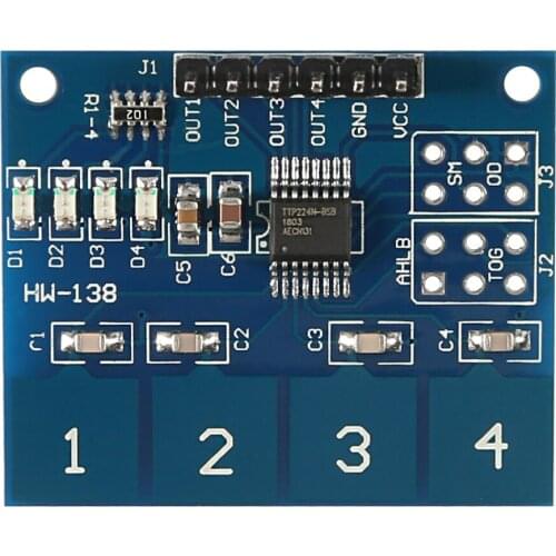 NEW 4 Channel Digital Touch Sensor Capacitive Switch Module Button For Arduino TTP224