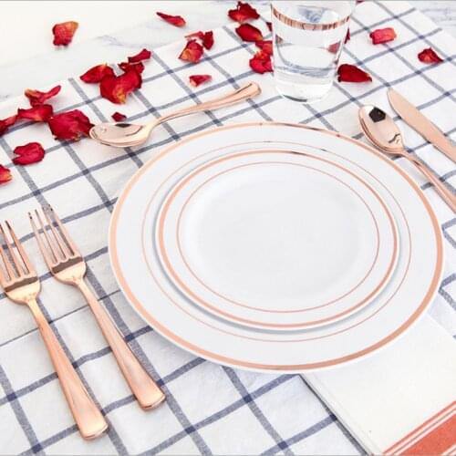 20pcs/lot Wedding party blue cake plastic 10.25/7.5inch plate for adult Birthday Party Supplies plastic cake Plate favor