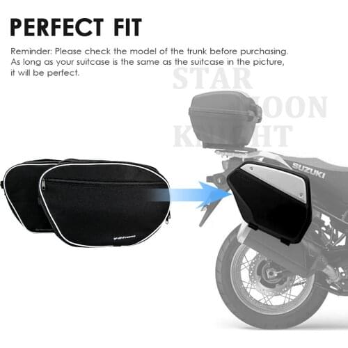 Suitable for SUZUKI V-STROM DL1000 DL 1000 V strom DL650 2014-2020 motorcycle suitcase multifunctional waterproof black expandab