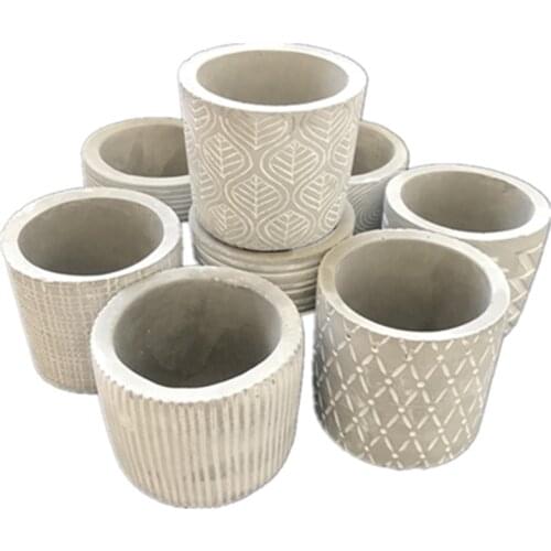 Clear Cement Planter Silicone Clay Molds Small Concrete Pot Mold Handmade Garden Decorating Vase Mould for Cactus Succulants