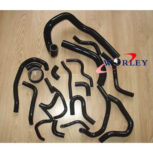 FOR Toyota Supra MK3 MA70 7MGE/7MGTE/7M-GT 1986-1992 1987 1988 Silicone Hose Kit BLACK