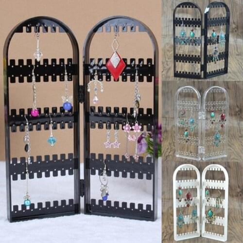 120 Holes Folding Earring Holder Bracelet Necklace Display Stand Screen Jewelry Display Storage Rack jewelry Organizer XmasGift