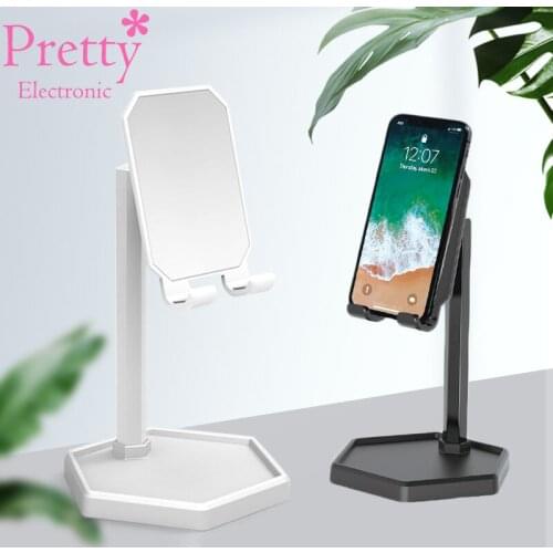 Foldable Desktop Phone Holder Smart Phone Tablet Universal Adjustable Table Support Lightweight Black White High Quality Stands