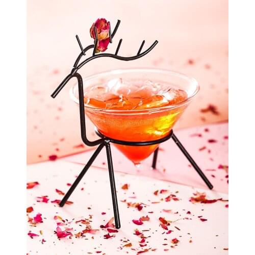 Fawn wrought iron glass personality Western restaurant wine glass creative cocktail net red cold drink cup Nightclub cup CL12200