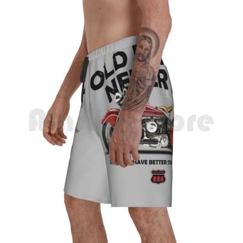 Old Indians Never Die Beach Shorts Men Beach Pants Swim Trunks Indian Scout Motorcycle Vintage Vintage Motorcycle