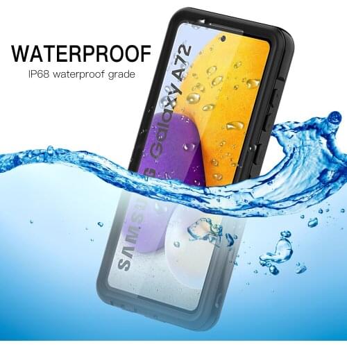 IP68 Waterproof Phone Case for Samsung Galaxy A72 Coque Heavy Duty Full Protection Shockproof Case Waterproof Cover