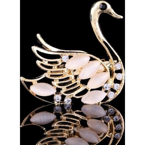 Personality Swan Brooch Jewelry For Women/men Fashion Jewelry Brooch Pins Metal Scarf Wedding Gift Diy Jewellery Accessories
