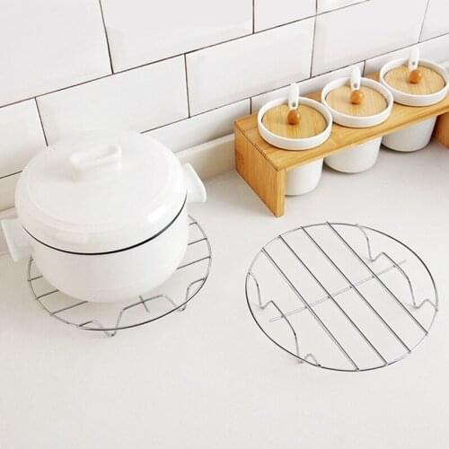 1pc Cooking Rack Round Stainless Steel Baking And Cooling Steaming Rack Wire Stand Steamer Rack Cookware Kitchen Accessories