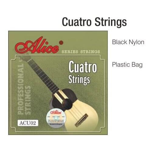 10 Sets Alice ACU02 Black Nylon Cuatro Strings