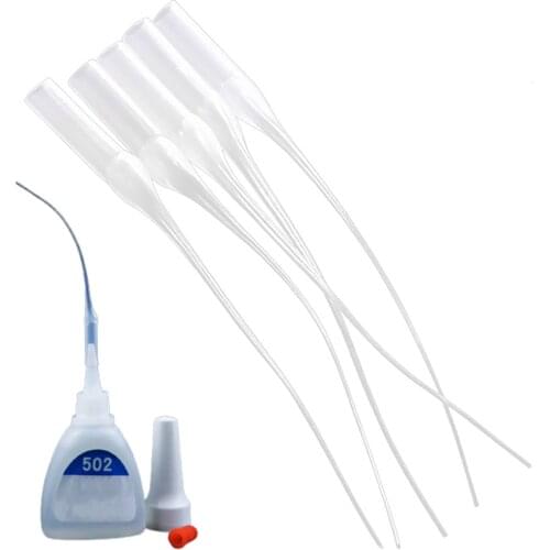 100pcs Glue Micro-tips Plastic Glue Bottle Tips Glue Extender Precision Applicator Dropping Tube Nozzle For Adhesive Dispensers