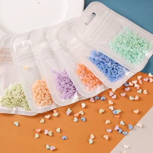 100Pcs/Bag Gradient Nail Art Rhinestones Heart/Flower Color Change Under Light Nail Charms For Nail Art Decoration Manicure