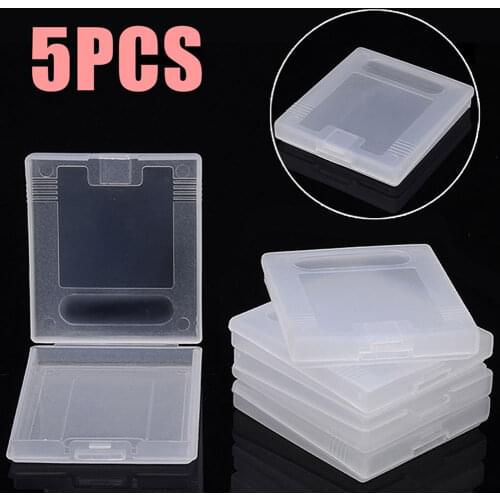 5pcs Clear Plastic Game Cartridge Case Game Cards Storage Box For Nintendo Game Boy Pocket GBA Protector Holder Dust Cover