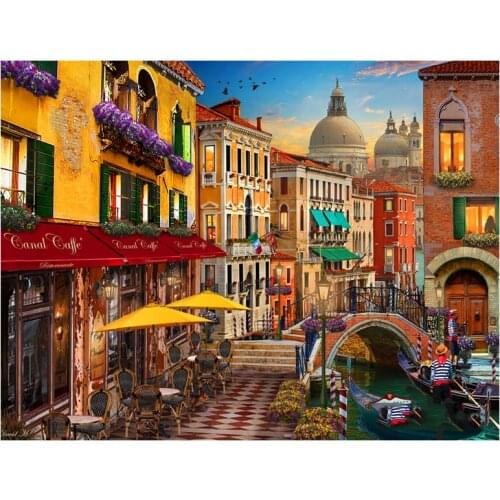 5D DIY Square round diamond painting italy Venice town street landscape Diamond embroidery cross stitch home decor