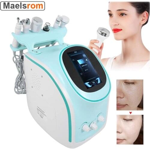 6 in 1 Water Hydrating Hydrogen Oxygen Injector Face Skin Rejuvenation Lifting Cleaning Blackhead Removal Skin Detector Machine