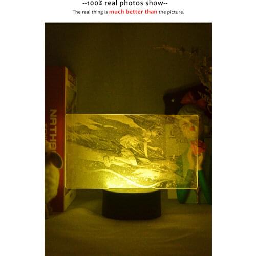 Acrylic 3D LED Picture Lamp Light with Touch Sensor Anime Spirited Away Bluetooth Base for Bedroom Holiday Gift
