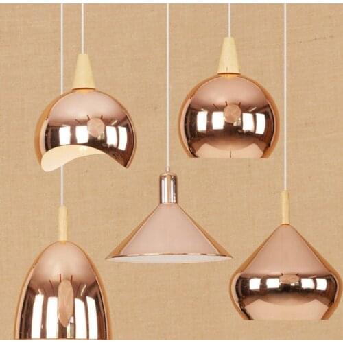 American Nordic country contracted hotels restaurant cafe bar, wrought iron rose gold single head droplight