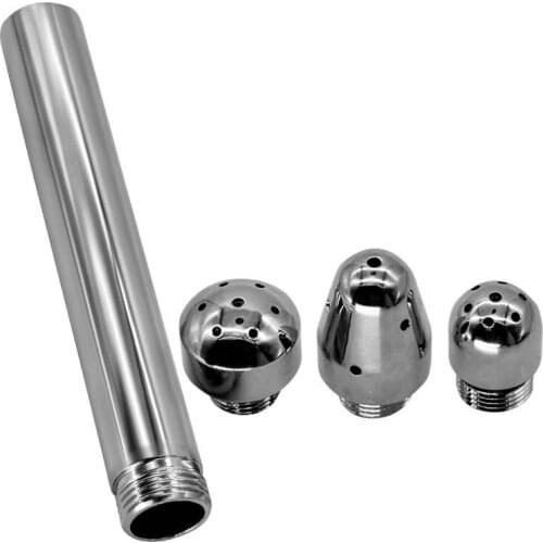 Stainless Steel Anal Douche Vaginal Cleaner Wash Enema Bidet Faucet with 3 Shower Heads Sex Toys Anal cleaner ass Bidet shower