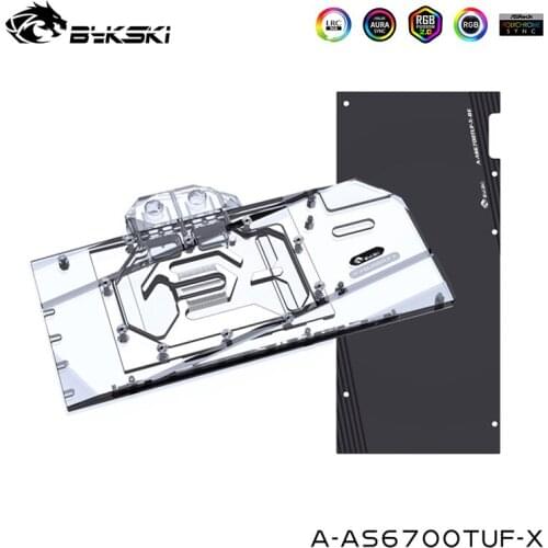 Bykski Computer Water Cooler For ASUS ROG Strix Radeon RX 6700XT OC Edition,TUF GAMING Video Card Cooling Block,A-AS6700TUF-X