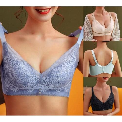 Adjustable Shoulder Strap Bralette Gather Shockproof Bra Womens Sexy Charmming Lace Whitout Underwired Bra Underwear vest top
