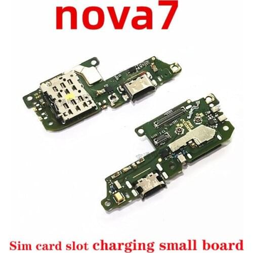For Huawei nova 7 Sim card slot small board charging tail plug transmitter microphone antenna card holder small board