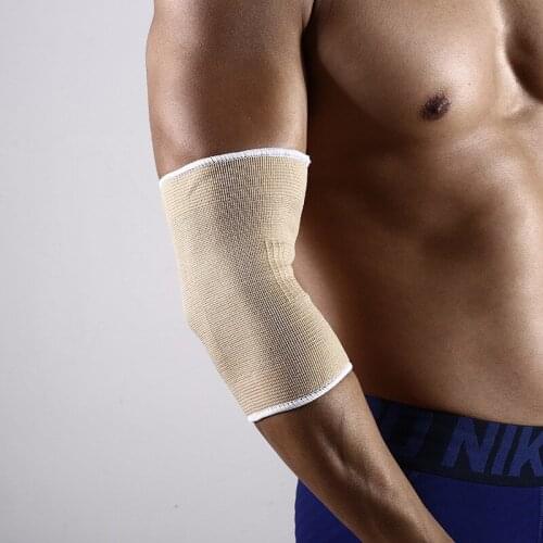 2PCS Elastic Elbow Guard Arm Sleeves Solid Outdoor Sport Protector Knitted Cover Non slip Breathable Fitness Accessories Pad