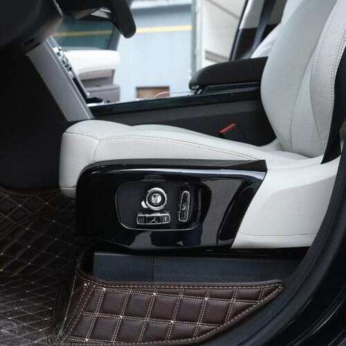 Glossy Black For Land rover Discovery 5 L462 LR5 2017-19 ABS Car Seat Side Cover Trim For Range Rover Velar RR Sport 2018 2019