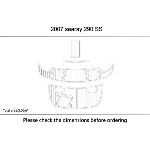 2007 searay 290 ss Swimming platform Pads 6mm EVA Teak Decking Non-slip mat