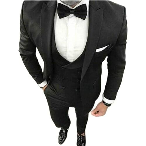 Handsome Mens Evening Dress Toast Suit Groom Tuxedos Prom Party Blazer Waistcoat Trousers Sets (Jacket+Pants+Vest+Tie) NO:098