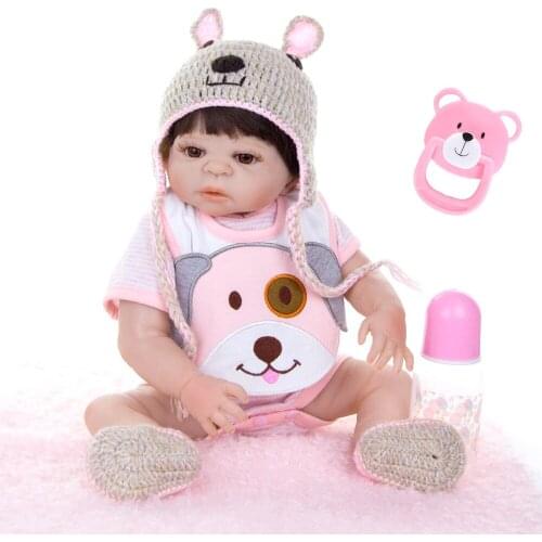 NPK Doll 48cm Lifelike full silicone Reborn Baby Dolls Girl boy Silicone Bebes Reborns Realistic bonecas bebe Dolls toys gift