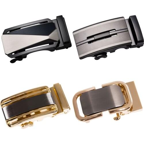 Fashion Mens Business Alloy Automatic Buckle For 3.5cm Ratchet Slide Buckle Replacement Belt Head Belt Accessories DiBanGu