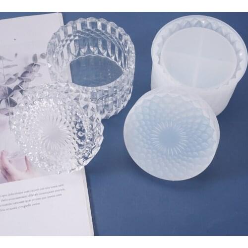 DIY Crystal Epoxy Mold Set-up Jewelry Round Storage Box Bottle Silicone Mold Spot for Wholesale Drop Shipping
