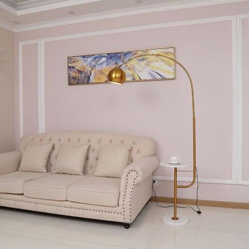 Coffee table Marble floor lamp bedroom princess girl fishing lamp living room net red nordic bedside lamp standing floor lamps